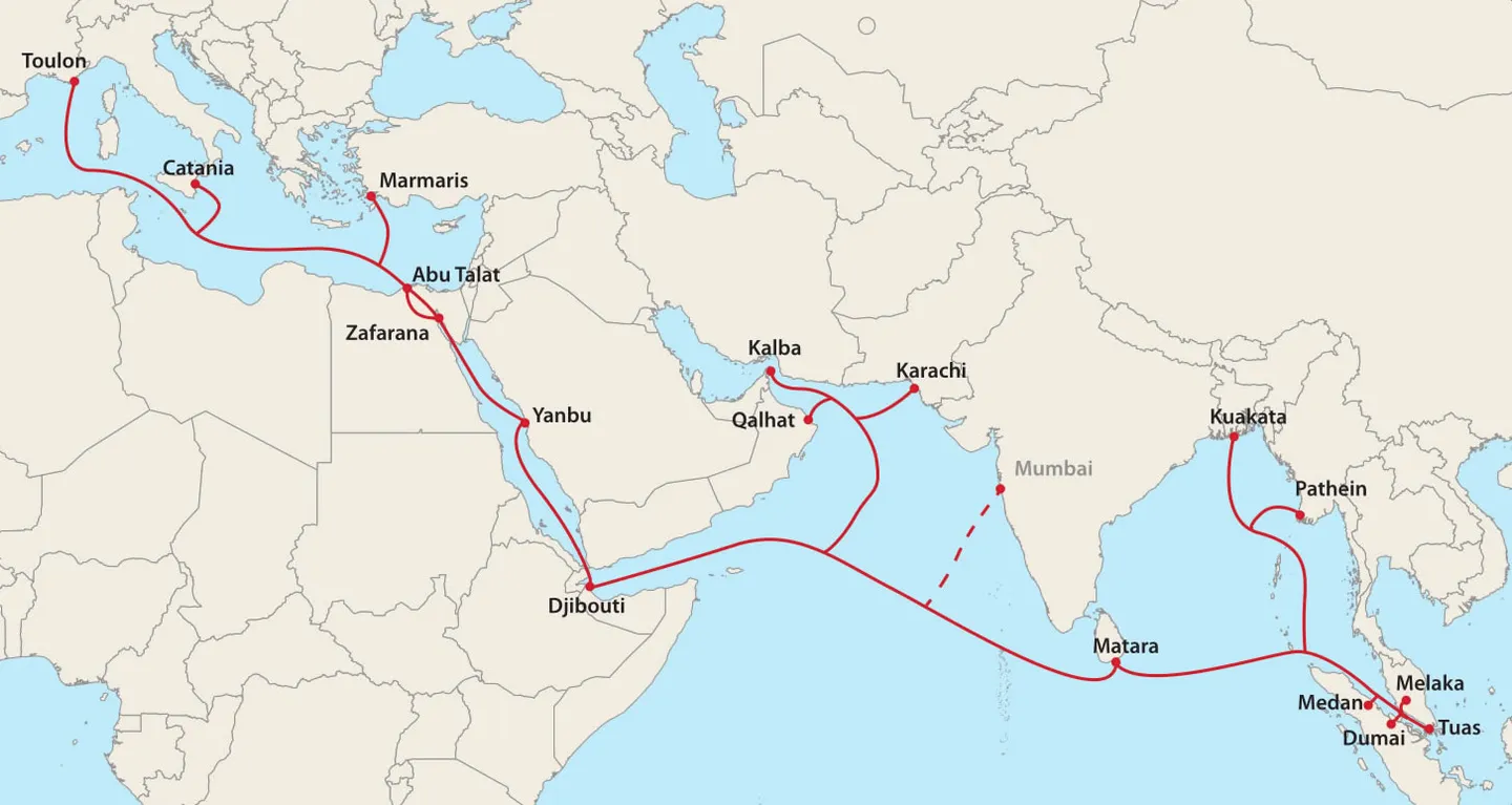 Route of SEA-ME-WE 5